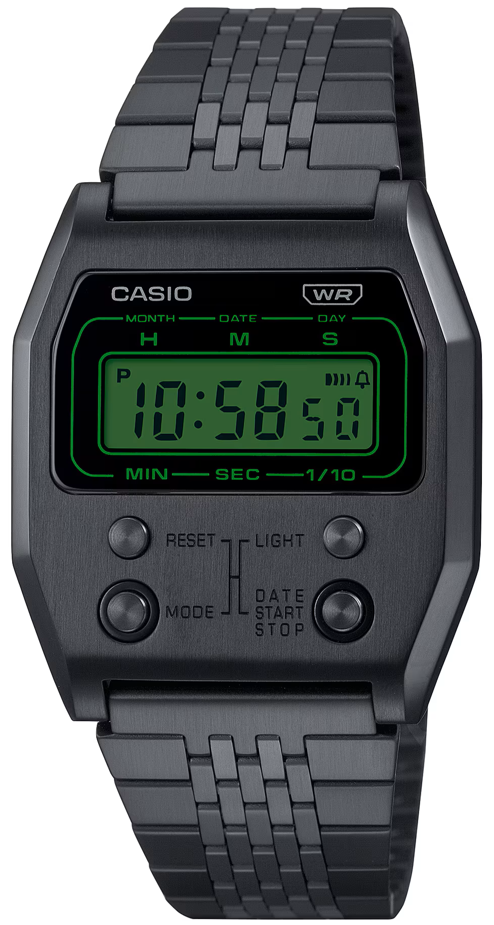 Casio Vintage A1100 Series 52QS-14B Homage Electronic Unisex Watch Black A1100B-1 www.watchoutz.com