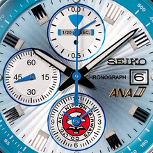 Seiko X ANA Boeing 727 60th Anniversary Limited Edition Quartz Chronograph SZER115: "Celebrate aviation history with the Seiko X ANA Boeing 727 60th Anniversary Limited Edition Quartz Chronograph SZER115. This stainless steel silver timepiece commemorates the legendary Boeing 727 with only 727 pieces available. Buy genuine watches at Watchoutz.com. Explore our all-time best sellers and join thousands of satisfied customers worldwide who appreciate our exceptional service and fast shipping