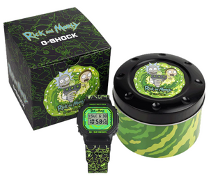 Casio G-Shock X RICK and MORTY 5600 Series Special Collaboration Model DW-5600RM21-1 DW5600RM21-1 DW5600 Box www.watchoutz.com