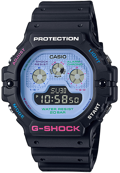 Casio G-Shock 5900 Series Vivid Color DW-5900DN-1 DW5900-DN-1 www.watchoutz.com