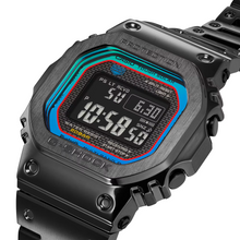 Casio G-Shock Tough Solar Multi Band 6 Full Metal Square Face Black Rainbow Face GMWB5000BPC-1 GMW-B5000BPC-1 www.watchoutz.com