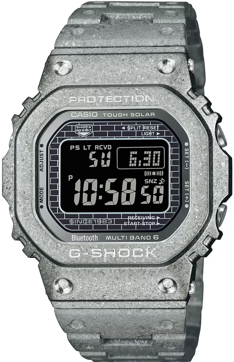 Casio G-Shock 40th Anniversary Full Metal Square Face Recrystallised Steel  GMW-B5000PS-1