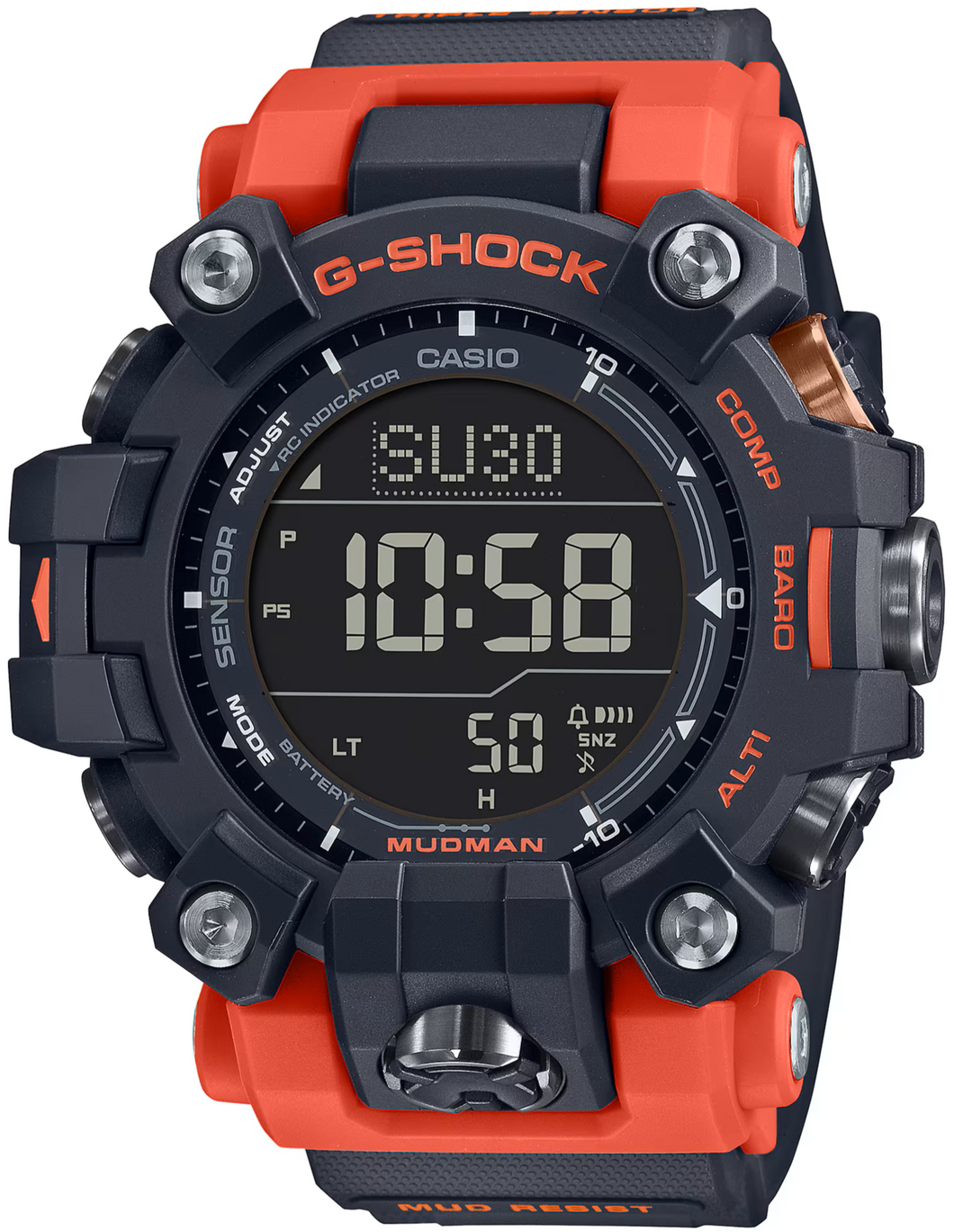 Casio G-Shock Master of G Triple-sensor Multi Band 6 Tough Solar Mudman GW9500-1A4 GW-9500-1A4 watchoutz.com