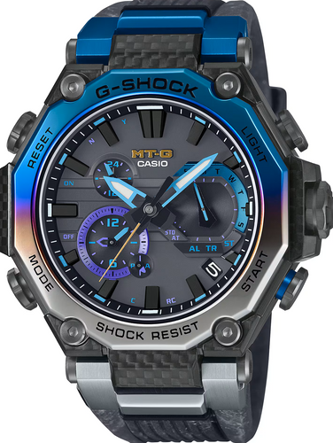 Casio G-Shock MT-G Tough Solar Blue-Silver IP Storm Chaser Special MTG-B2000YST-1A MTGB2000YST-1A www.watchoutz.com