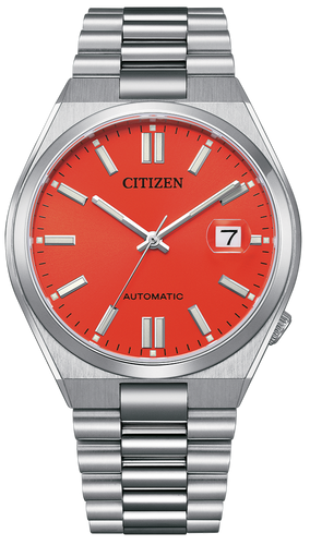 Citizen X Pantone Tsuyosa Mechanical Automatic Date Display Blazing Red Dial NJ0158-89W. Available at Watchoutz.com, Hong Kong's top online watch retailer with a physical shop. Enjoy fast, secure international shipping and shop for genuine Japanese watches with over 13 years of exceptional service and reputation. Visit Watch Outz International for your next horology treasure hunt.