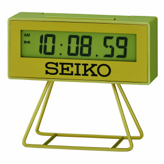 Seiko Marathon Sports Digital LCD Display Alarm Clock Small Gold QHL062G QHL062 www.watchoutz.com 