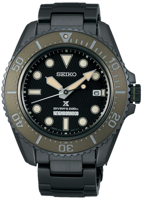 Seiko X NEIGHBORHOOD 2023 Prospex Solar Diver Scuba Limited Edition SBDJ059 www.watchoutz.com