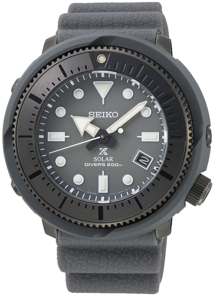 Seiko Prospex Street Series Solar 200M Diver Grey Tuna SNE563 SNE563P1 www.watchoutz.com