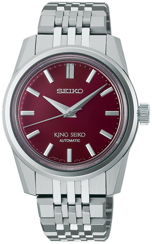 King Seiko Mechanical Automatic Burgandy SPB287 SDKS009 SPB287J1 watchoutz.com