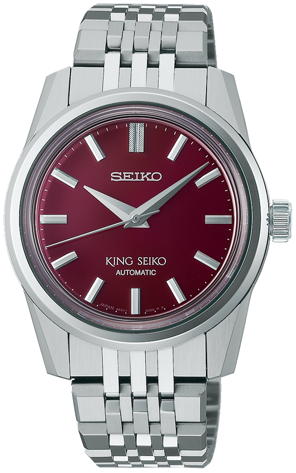 King Seiko Mechanical Automatic Burgandy SPB287 SDKS009 SPB287J1 watchoutz.com