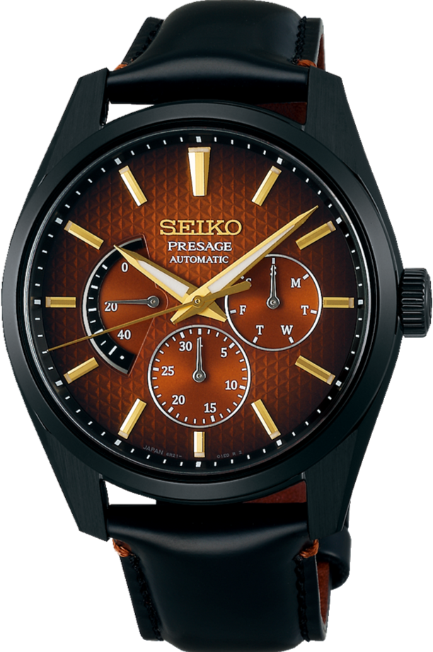 Seiko Men's Presage Automatic Leather Strap Watch