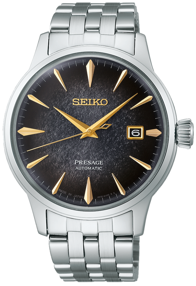 Seiko Presage Cocktail Time Series Mechanical Automatic Star Bar Limited Edition SRPK93. Available at Watchoutz.com, Hong Kong's top online watch shop. Enjoy fast, secure international shipping and shop for genuine Japanese watches with over 13 years of exceptional service. Visit Watchoutz International for your horology treasure hunt.