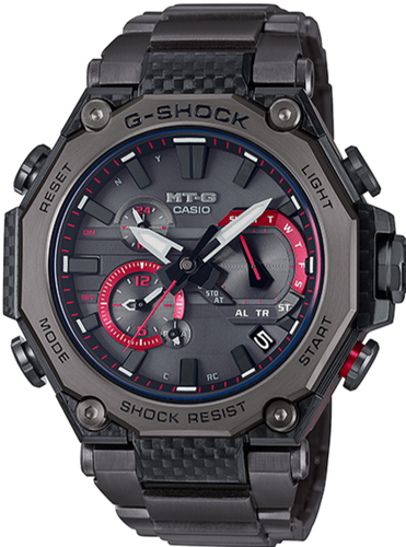 Casio G-Shock MT-G Tough Solar Layered Carbon Frame MTG-B2000YBD-1A www.watchoutz.com