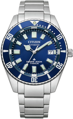 Citizen Promaster Marine Titanium Mechanical Automatic ISO 200M Diver Bracelet NB6021-68L  www.watchoutz.com