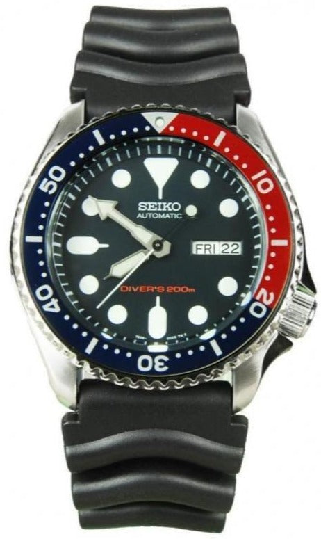 Seiko Sports Automatic 200M Diver Red and Blue Bezel SKX009K1 – WATCH OUTZ