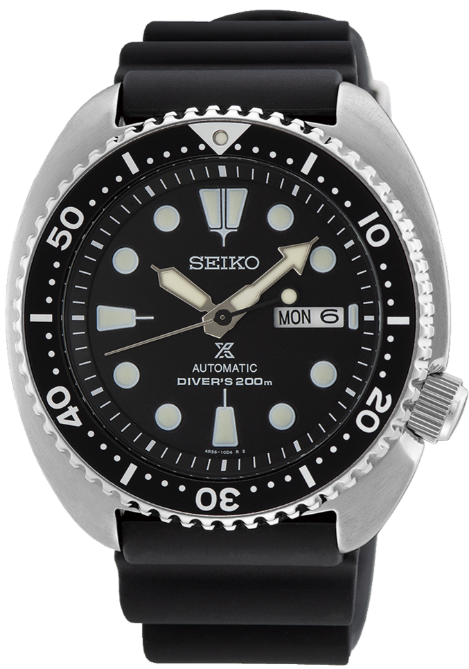 Seiko Prospex Automatic 200M Scuba Diver Basic Black-Dial Turtle SRPE93K1 www.watchoutz.com