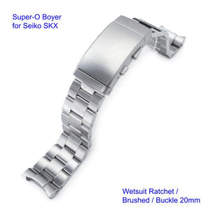 Super-O Boyer Stainless 316L Steel Watch Bracelet for Seiko SKX