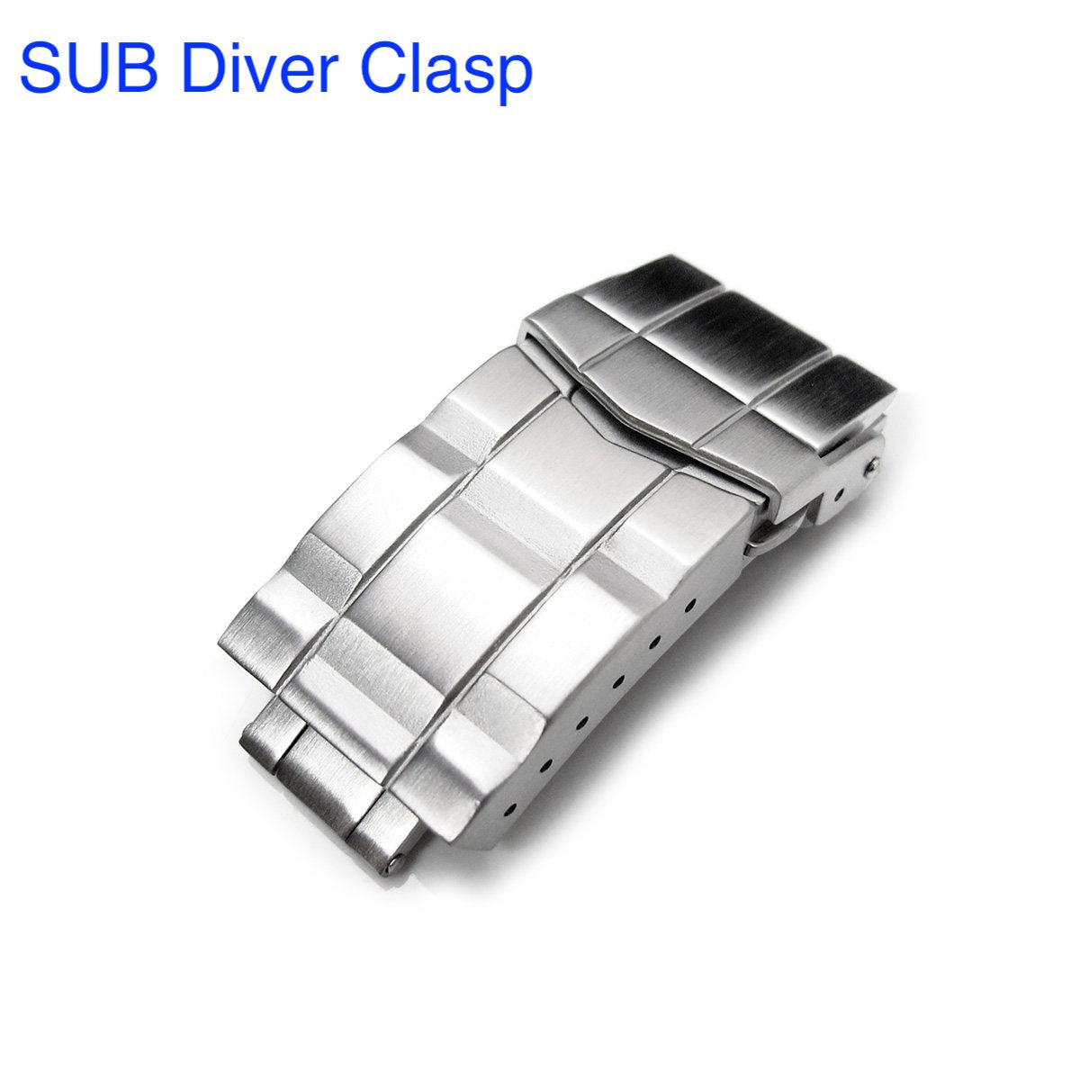 22mm Super-O Boyer 316L Stainless Steel Watch Band for Seiko 5 SRPD65K1,  PVD Gun Color V-Clasp