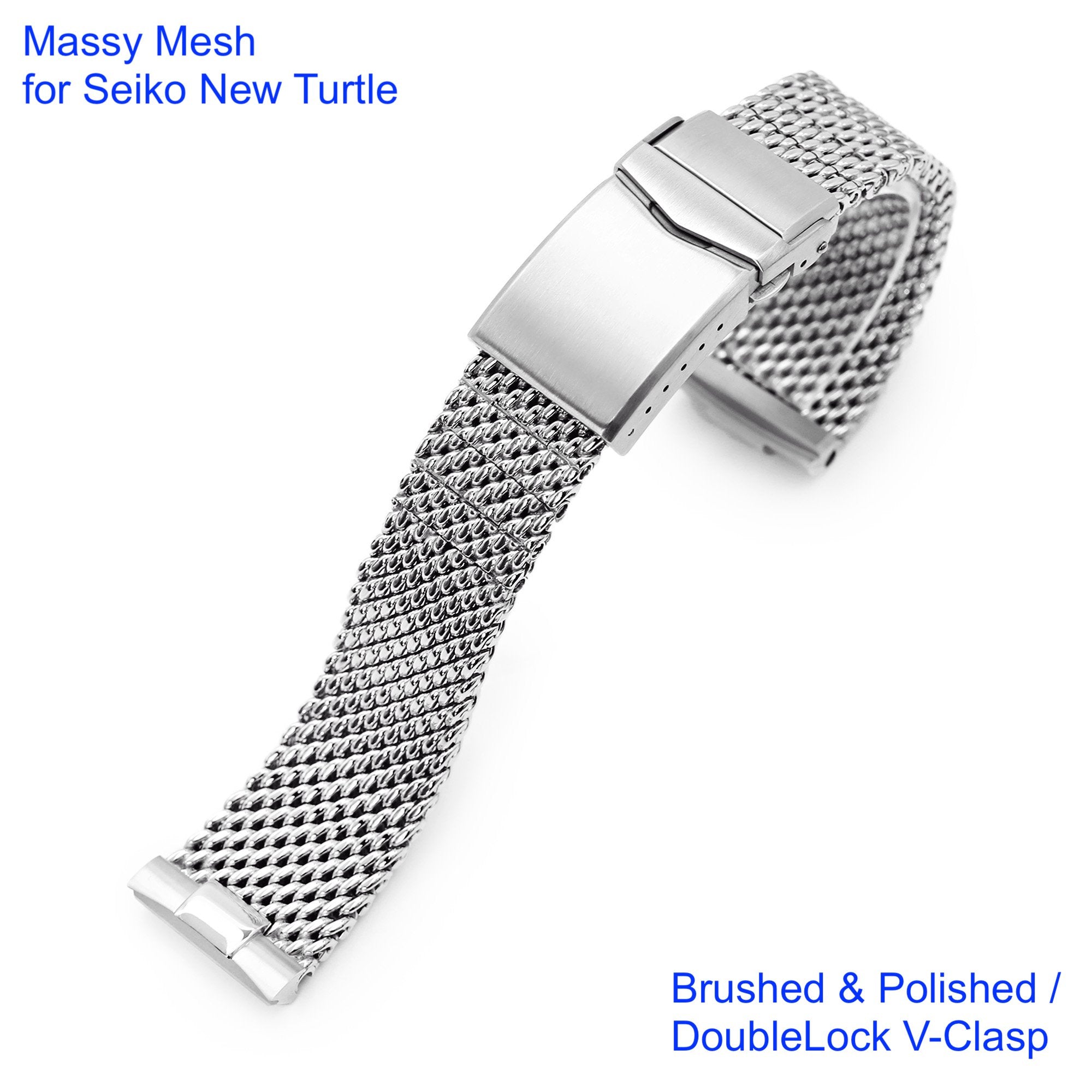 Massy Mesh Stainless 316L Steel Watch Bracelet for Seiko – WATCH OUTZ