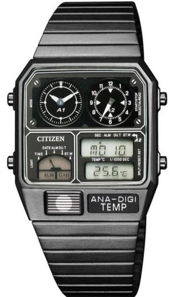 Citizen Retro Analog-Digital Temperature Display ANA-DIGI-Temp Black  JG2105-93E